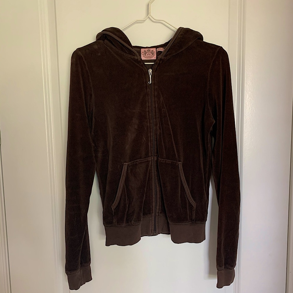 Brown Juicy Couture Zip Up Hoodie
